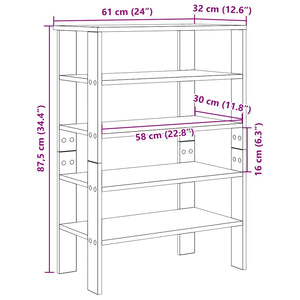 vidaXL Meuble à chaussures chêne Sonoma 61x32x87,5 cm Bois d'ingénierie