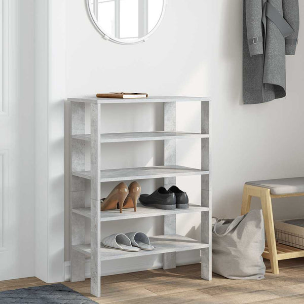 Betongraues Schuhregal, 61 cm
