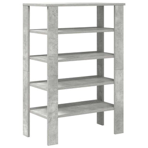 Betongraues Schuhregal, 61 cm