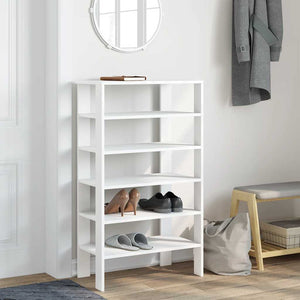 Weißes Schuhregal 61x32x105 cm