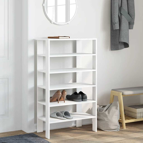 Weißes Schuhregal 61x32x105 cm