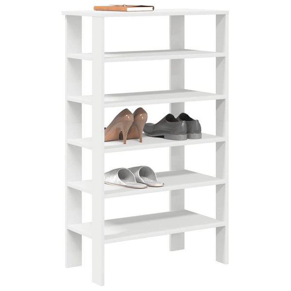 Weißes Schuhregal 61x32x105 cm
