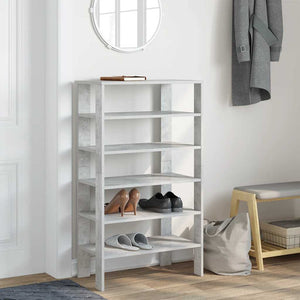 vidaXL Meuble à chaussures gris béton 61x32x105 cm Bois d'ingénierie
