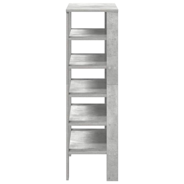 vidaXL Meuble à chaussures gris béton 61x32x105 cm Bois d'ingénierie