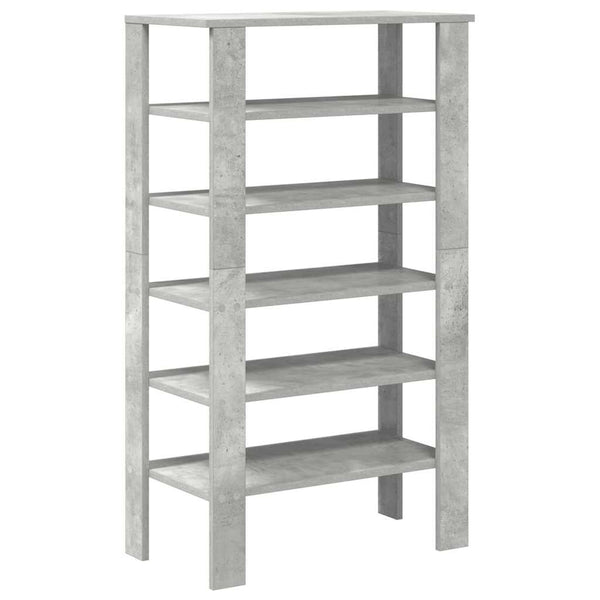 vidaXL Meuble à chaussures gris béton 61x32x105 cm Bois d'ingénierie