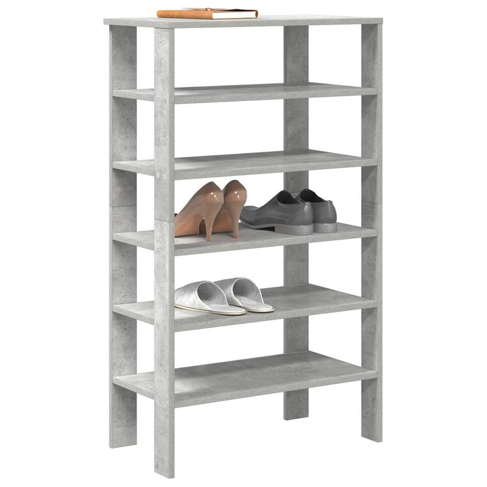 Schuhregal Betongrau 61x32x105 cm
