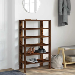 vidaXL Meuble à chaussures chêne fumé 61x32x105 cm bois d'ingénierie