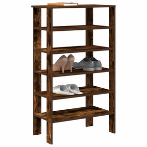 vidaXL Meuble à chaussures chêne fumé 61x32x105 cm bois d'ingénierie