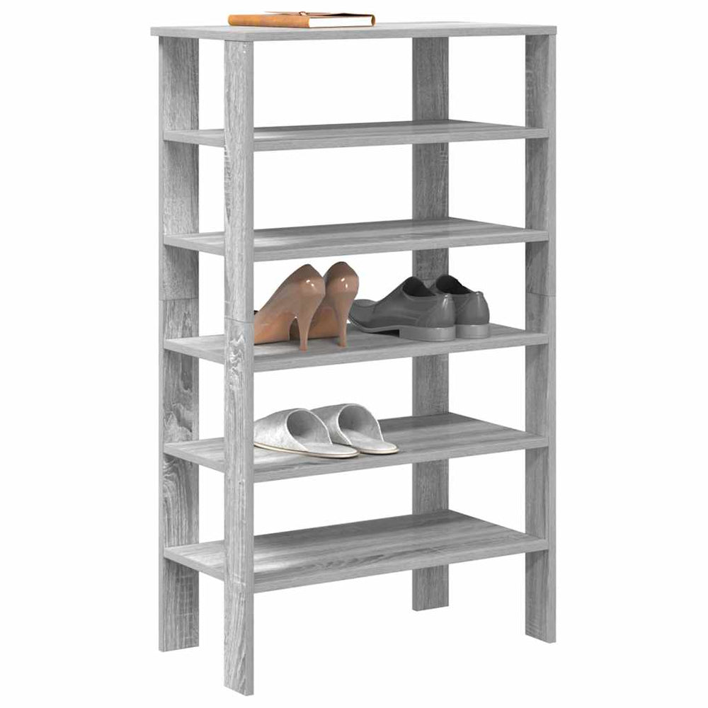 Schuhregal Grau Sonoma 61x32x105 cm