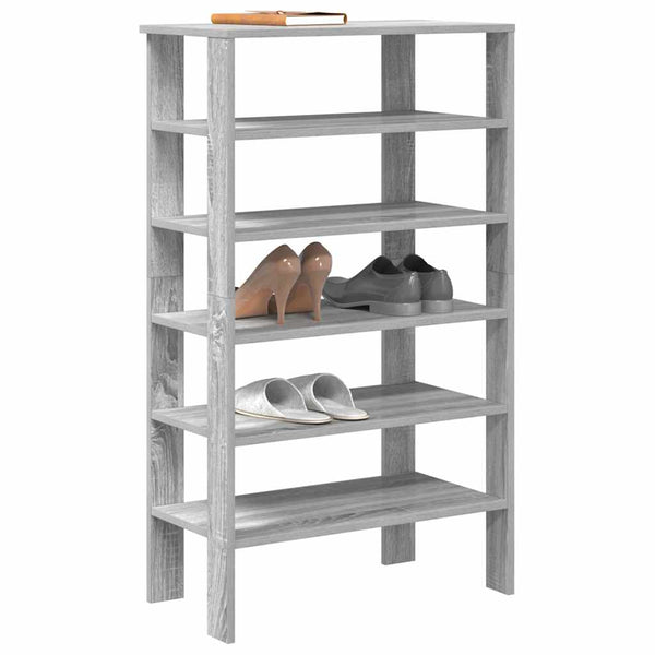 Schuhregal Grau Sonoma 61x32x105 cm