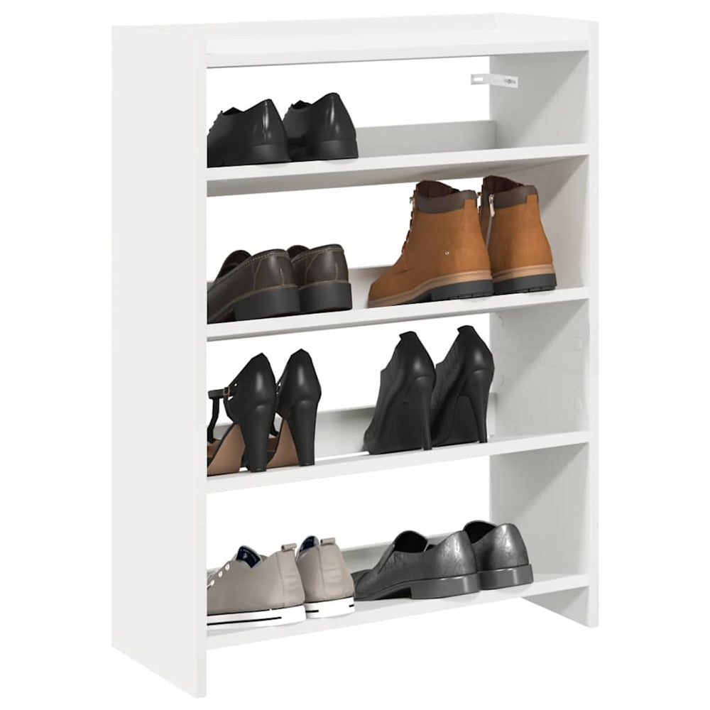 Schuhregal Weiß Holz 60x25x81 cm