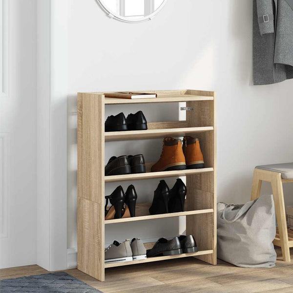 Schuhregal Sonoma Eiche 60x25x81 cm