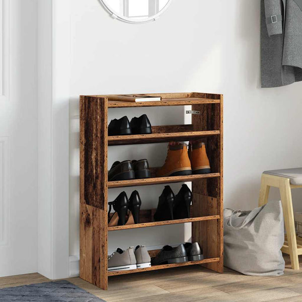Schuhregal Altholz-Optik 60 cm