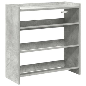 Betongraues Schuhregal 60x25x62 cm