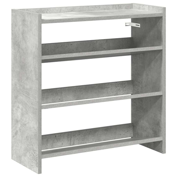 Betongraues Schuhregal 60x25x62 cm
