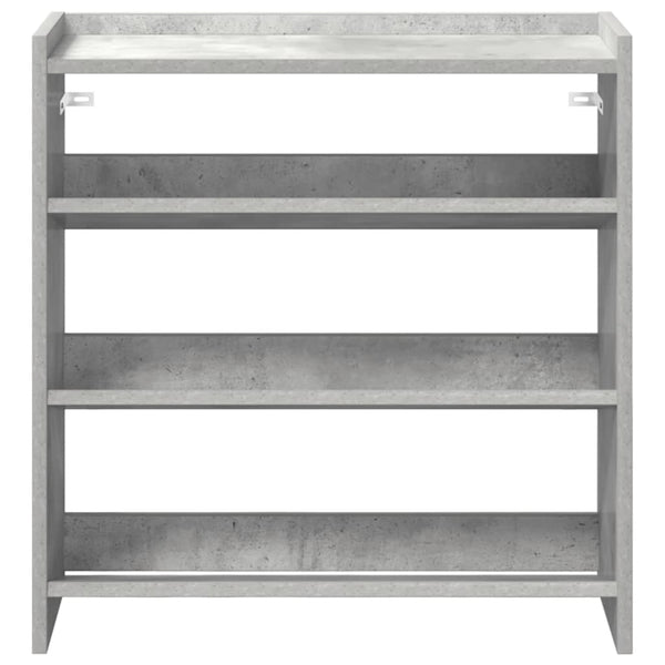 Betongraues Schuhregal 60x25x62 cm
