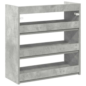 Betongraues Schuhregal 60x25x62 cm