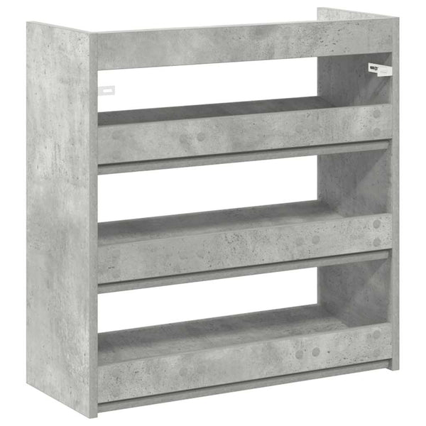 Betongraues Schuhregal 60x25x62 cm
