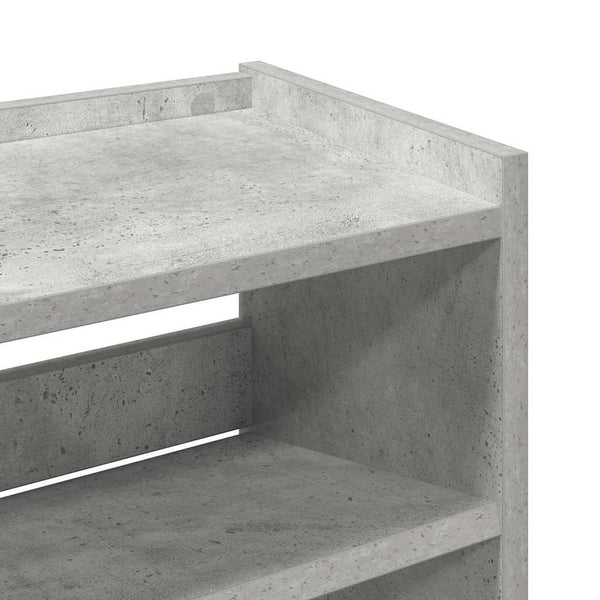 Betongraues Schuhregal 60x25x62 cm