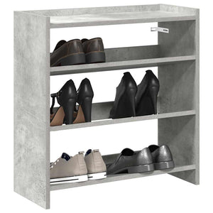 Betongraues Schuhregal 60x25x62 cm