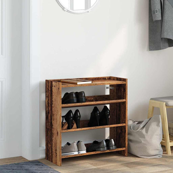 Schuhregal Altholz-Optik 60 cm