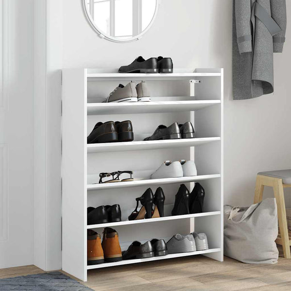 Weißes Schuhregal 80x25x100 cm