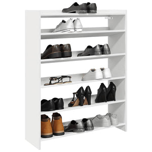 Weißes Schuhregal 80x25x100 cm