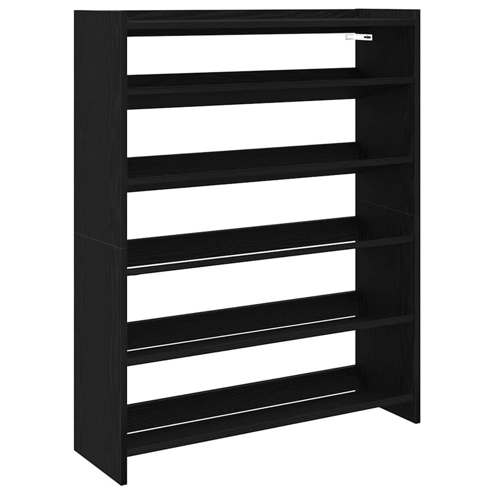 Schuhregal Schwarz 80x25x100 cm
