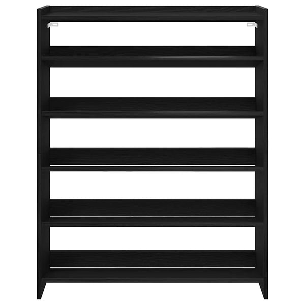 Schuhregal Schwarz 80x25x100 cm