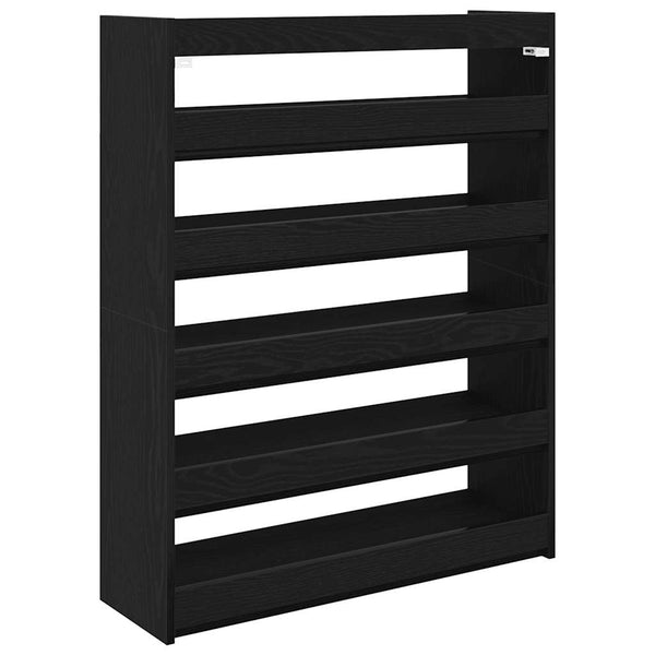 Schuhregal Schwarz 80x25x100 cm