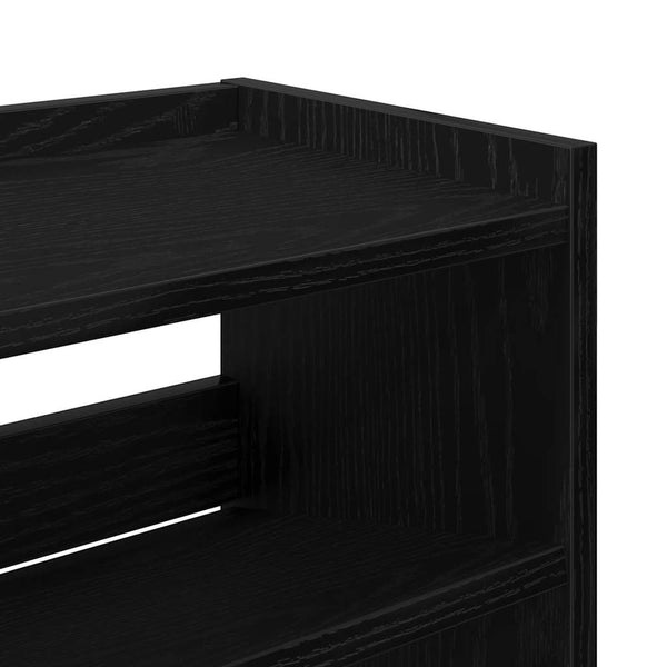 Schuhregal Schwarz 80x25x100 cm