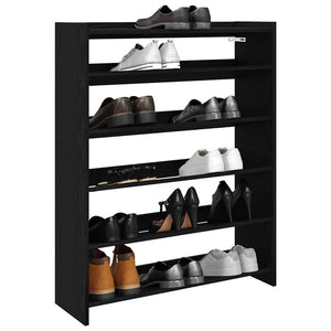 Schuhregal Schwarz 80x25x100 cm