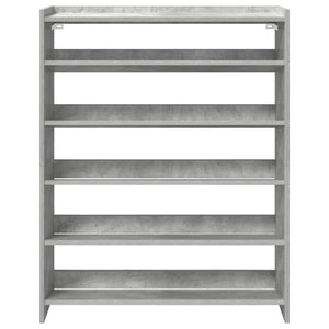 Betongraues Schuhregal 80x25x100 cm