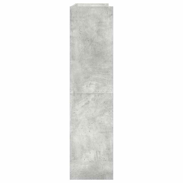 Betongraues Schuhregal 80x25x100 cm