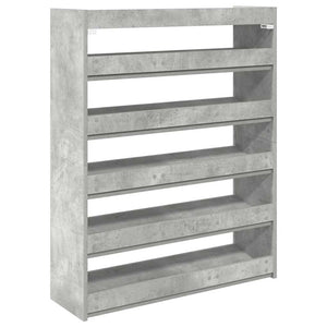 Betongraues Schuhregal 80x25x100 cm