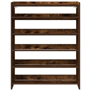 vidaXL Étagère à chaussures chêne fumé 80x25x100 cm bois d'ingénierie