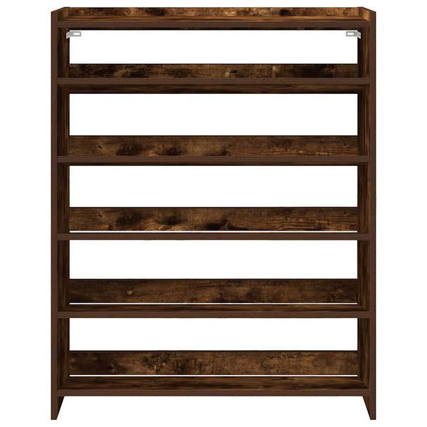 vidaXL Étagère à chaussures chêne fumé 80x25x100 cm bois d'ingénierie