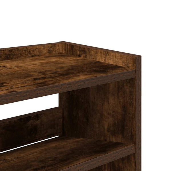 vidaXL Étagère à chaussures chêne fumé 80x25x100 cm bois d'ingénierie
