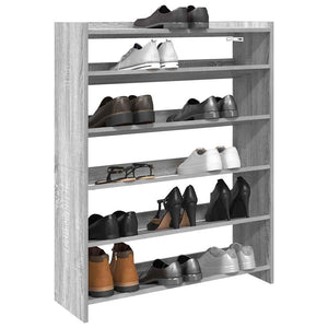 Schuhregal Grau Sonoma 80x25x100 cm