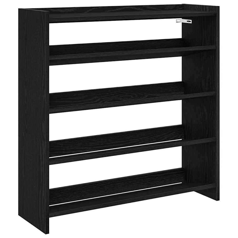 Schuhregal Schwarz 80cm Holz