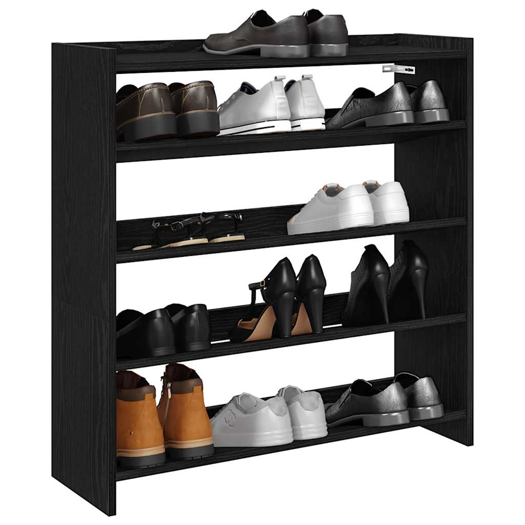 Schuhregal Schwarz 80cm Holz