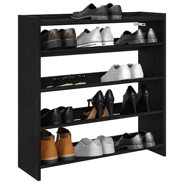 Schuhregal Schwarz 80cm Holz