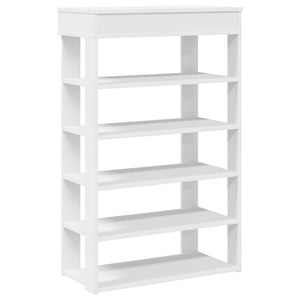 Schuhregal Weiß Holz 60x30x98 cm