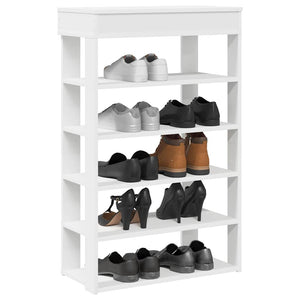 Schuhregal Weiß Holz 60x30x98 cm