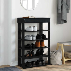 Schuhregal Schwarz 60x30x98 cm