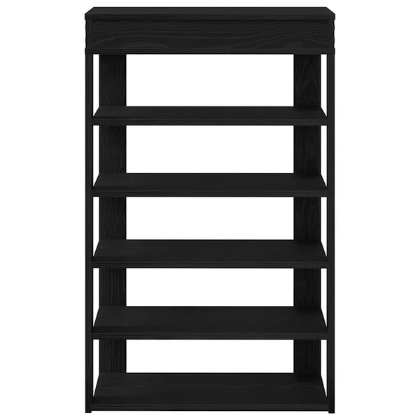 Schuhregal Schwarz 60x30x98 cm