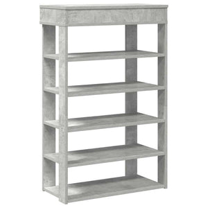 Schuhregal Betongrau 60x30x98 cm