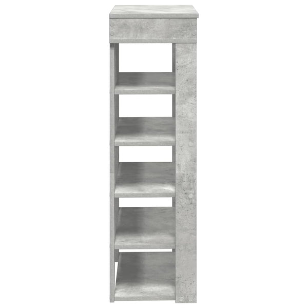 Schuhregal Betongrau 60x30x98 cm
