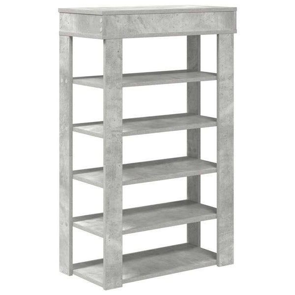 Schuhregal Betongrau 60x30x98 cm