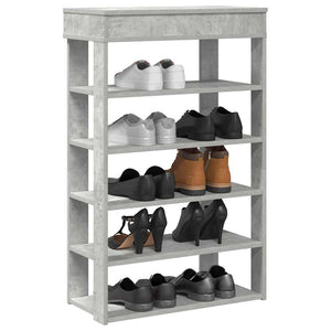 Schuhregal Betongrau 60x30x98 cm